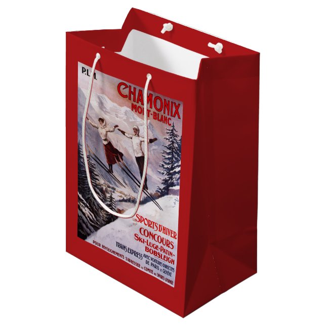 Bolsa De Regalo Mediana Poster promocional de esquí (Angulo Anverso)