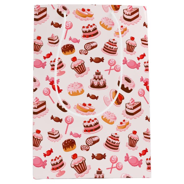 Bolsa De Regalo Mediana Postres Dulces (Anverso)
