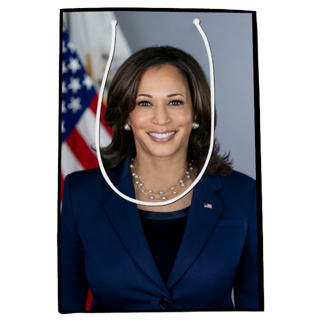 Bolsa De Regalo Mediana Presidente Candidato Kamala Harris US 2024 (Anverso)