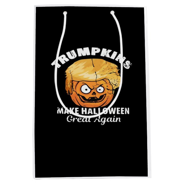 Bolsa De Regalo Mediana Presidente Funny Trumpkins Halloween (Anverso)