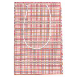 Bolsa De Regalo Mediana Pretty Pastel Plaid
