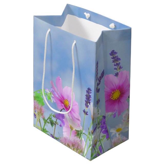 Bolsa De Regalo Mediana Pretty Spring Wild Flowers (Angulo Anverso)