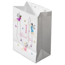 Bolsa De Regalo Mediana Primer cumpleaños de hada