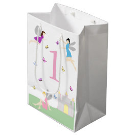 Bolsa De Regalo Mediana Primer cumpleaños de hada