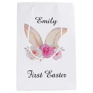 Bolsa De Regalo Mediana Primer hito personalizado de Pascua