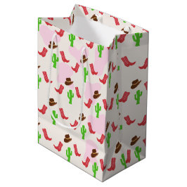 Bolsa De Regalo Mediana Primera chica de rodeo cumpleaños 1