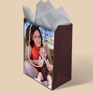 Bolsa De Regalo Mediana Primera foto del Día de la Madre