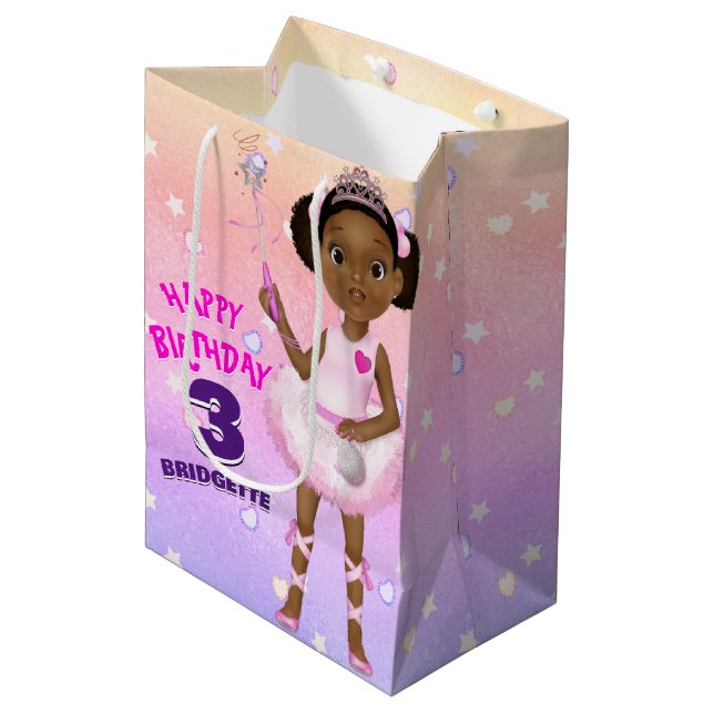 Bolsa De Regalo Mediana Princesa Ballerina de los Hados Africanos (Angulo Anverso)