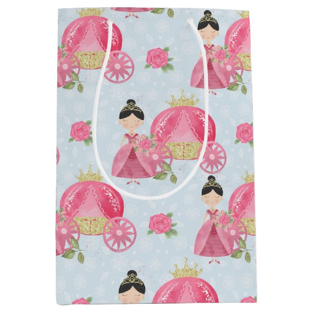 Bolsa De Regalo Mediana Princesa rosa y cariota (Anverso)