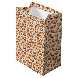 Bolsa De Regalo Mediana Productos Horneados de Otoño