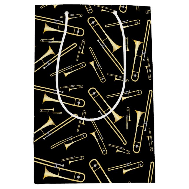 Bolsa De Regalo Mediana Profesor de banda de músicos trombónicos (Anverso)