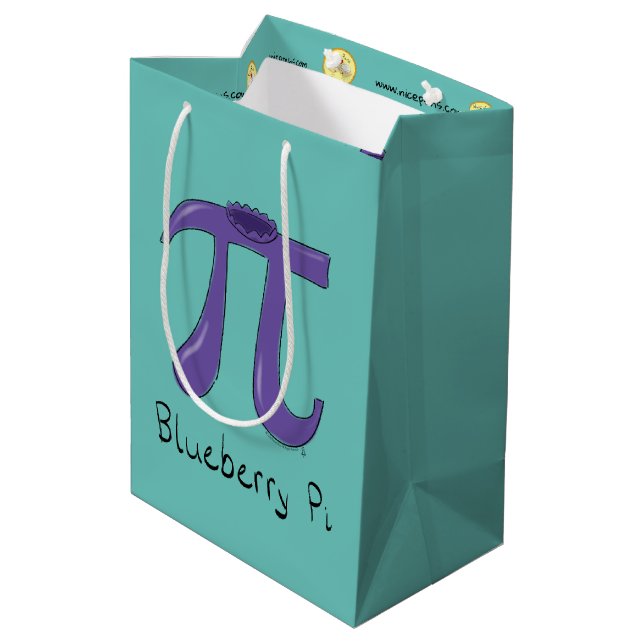 Bolsa De Regalo Mediana Profesor de matemáticas con símbolo de pi de Blueb (Angulo reverso)