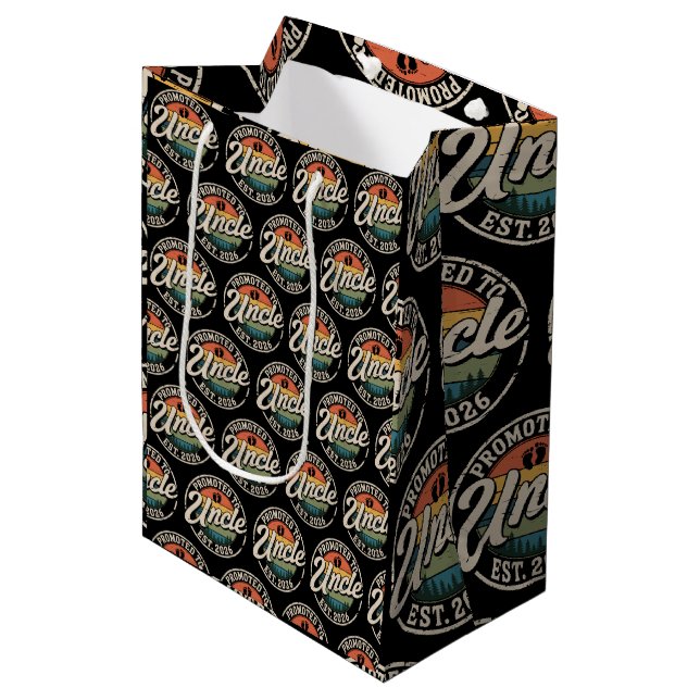 Bolsa De Regalo Mediana Promoted To Uncle Est 2026 Pregnancy Announcement  (Angulo Anverso)