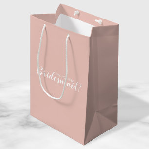 Bolsa De Regalo Mediana Propuesta moderna personalizada de dama de honor