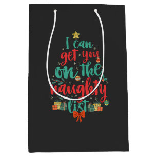 Bolsa De Regalo Mediana Puedo ponerte en la lista de Navidades traviesos