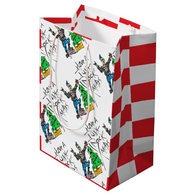 BOLSA DE REGALO MEDIANA PUNK ROCK XMAS (Angulo reverso)