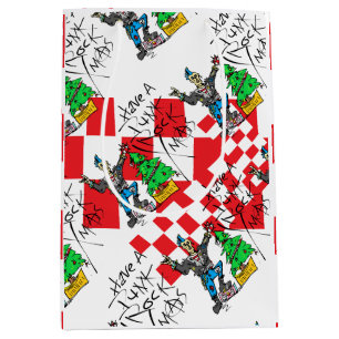 Bolsa De Regalo Mediana PUNK ROCK XMAS con CHECKEADO