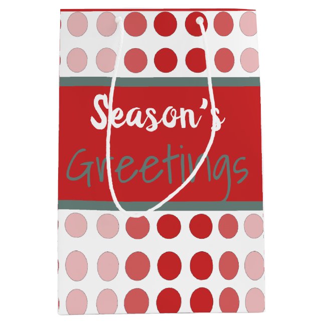 Bolsa De Regalo Mediana Punto moderno de polka (Anverso)