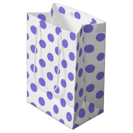 Bolsa De Regalo Mediana Puntos de polka periwinkle