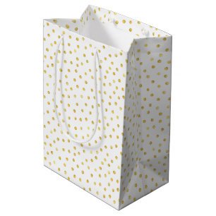 Bolsa De Regalo Mediana Puntos elegantes del confeti del Relieve