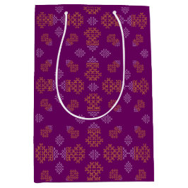 Bolsa De Regalo Mediana Purple Minimal Tamil Kolam Pongal Design