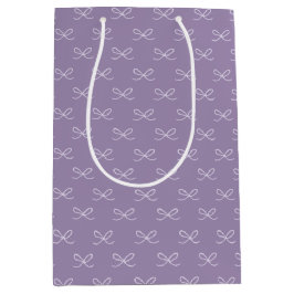 Bolsa De Regalo Mediana Púrpura Sencillo Patrón De Doble