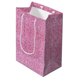 Bolsa De Regalo Mediana Purpurina Glitz rosa