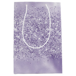 Bolsa De Regalo Mediana Purpurina Purple Glitzy      