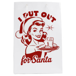 Bolsa De Regalo Mediana Puse para Santa Snarky Navidad Sarcástico