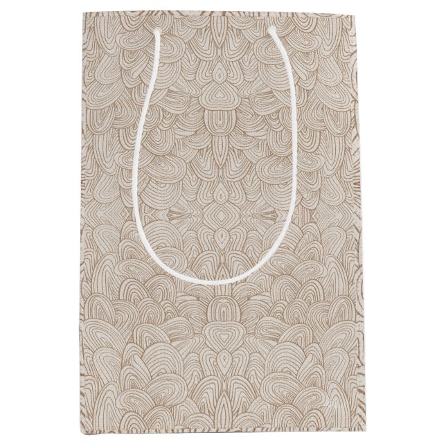 Bolsa De Regalo Mediana Quantumn Weave - Warm Neutral (Anverso)