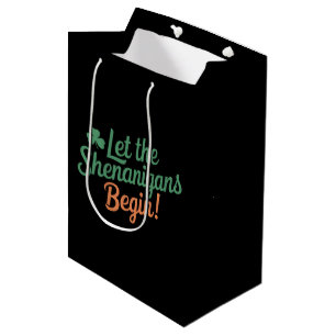 Bolsa De Regalo Mediana Que Comiencen Las Travesuras Divertidas Irlandesas