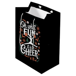 Bolsa De Regalo Mediana Qué divertido es animar feas porristas en Navidad
