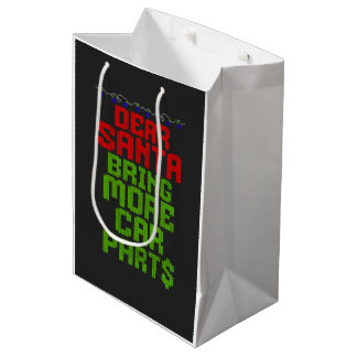Bolsa De Regalo Mediana Querido Santa Trae Más Repuestos De Autos Navidad