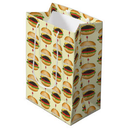 Bolsa De Regalo Mediana Queso Burger Cheeseburger BBQ Cocina de Barbacoa