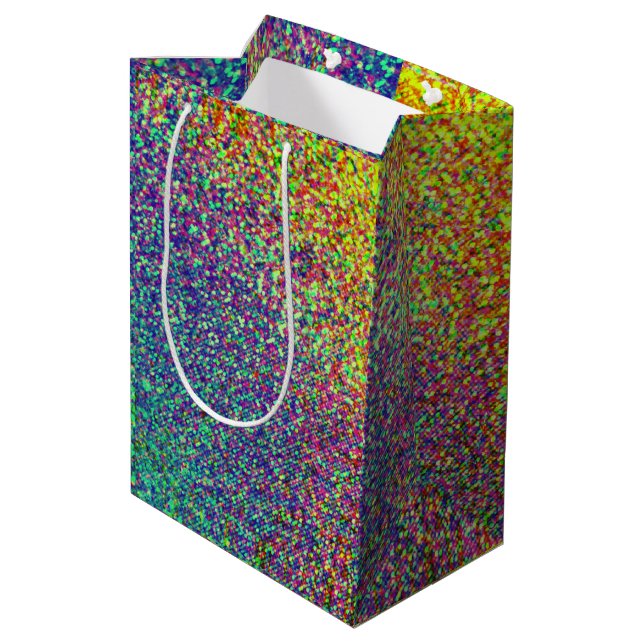 Bolsa De Regalo Mediana Rainbow Confetti (Angulo reverso)