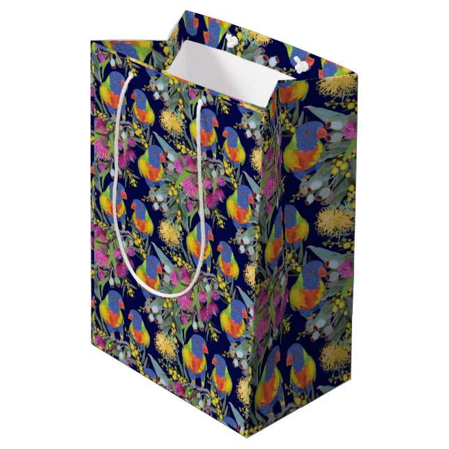 Bolsa De Regalo Mediana Rainbow Lorikeet (Angulo reverso)
