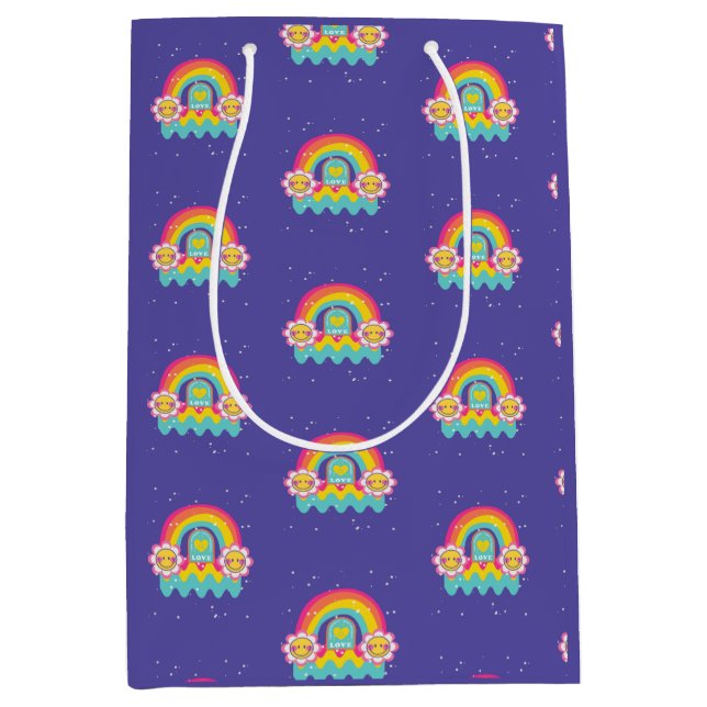 Bolsa De Regalo Mediana Rainbow Love (Anverso)