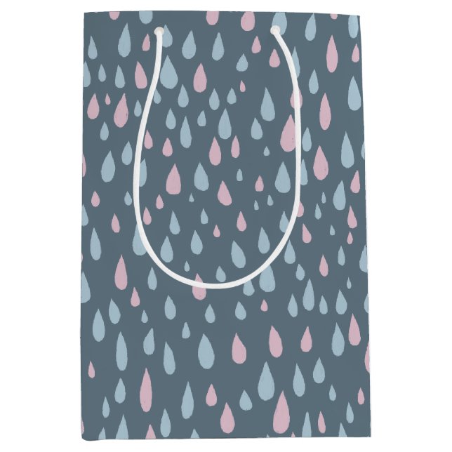 Bolsa De Regalo Mediana Raindrop Baby Shower Gift (Anverso)