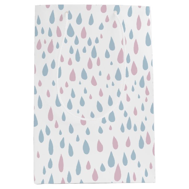 Bolsa De Regalo Mediana Raindrop Baby Shower Gift (Anverso)