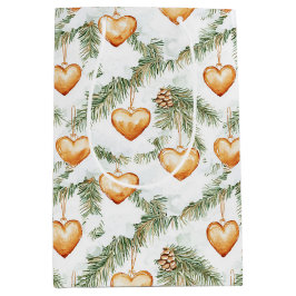 Bolsa De Regalo Mediana Ramas de árbol de Navidad corazones de caramelo cr