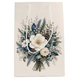 Bolsa De Regalo Mediana Ramo Botánico Elegante de Jardín a la Luz de la Lu