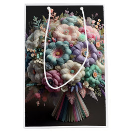 Bolsa De Regalo Mediana Ramo de licitación con fondo negro, por Natasha U