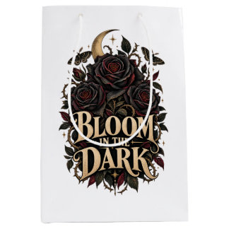 Bolsa De Regalo Mediana Ramo Floral de Rosa Rosa