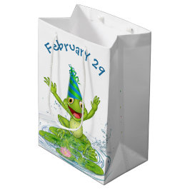 Bolsa De Regalo Mediana Rana de la fiesta de cumpleaños del año del salto