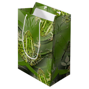 Bolsa De Regalo Mediana Ranas de Camo Dragonflies