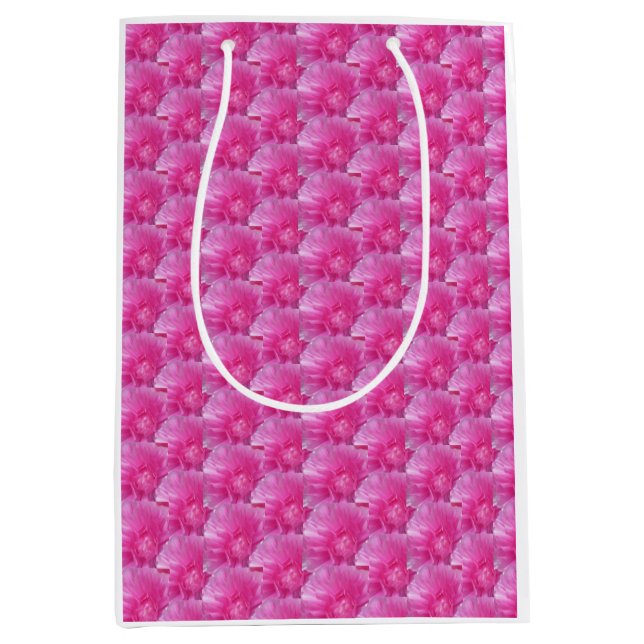 Bolsa De Regalo Mediana Ranunculus rosa - Floral moderna D (Anverso)