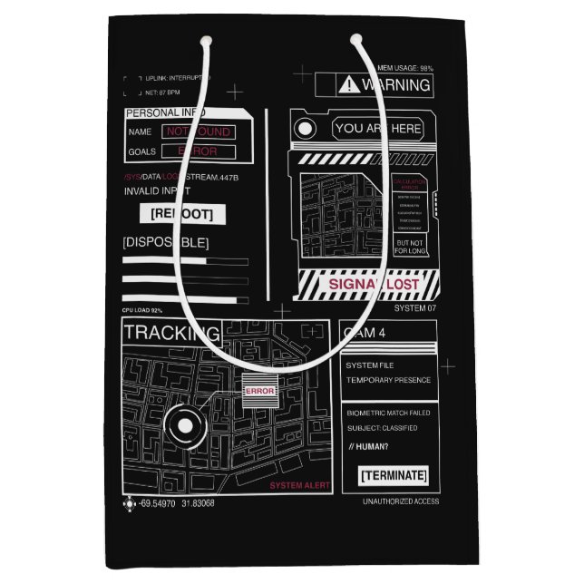 Bolsa De Regalo Mediana Rastreo - Diseño de calzado tecnológico-brutal (Anverso)