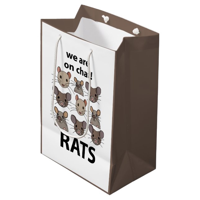 Bolsa De Regalo Mediana Rats Animal Estamos En Chat Rats Gratis (Angulo Anverso)