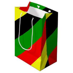 Bolsa De Regalo Mediana Rayas afrocéntricas