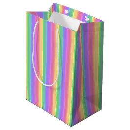 Bolsa De Regalo Mediana Rayas arcoiris pastorales